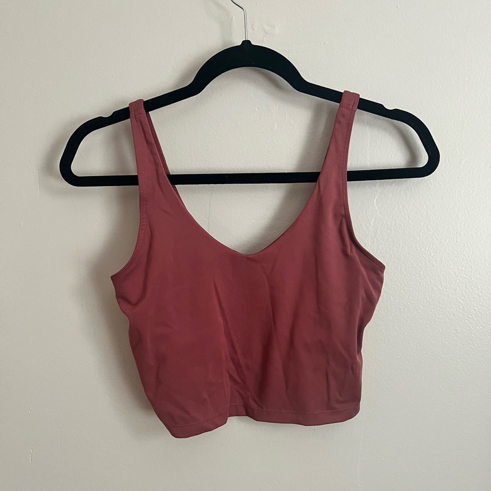 Workout top with built in bra